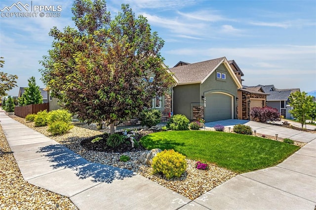 2997 Bright Moon Dr, Colorado Springs, CO 80908 - view of front of property featuring stucco siding and driveway
