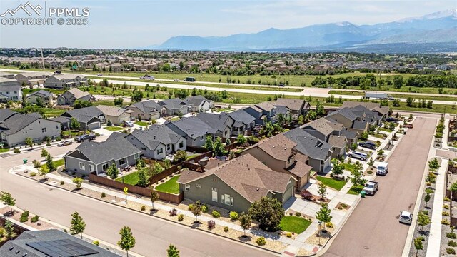 2997 Bright Moon Dr, Colorado Springs, CO 80908 - aerial view of residential area with mountains