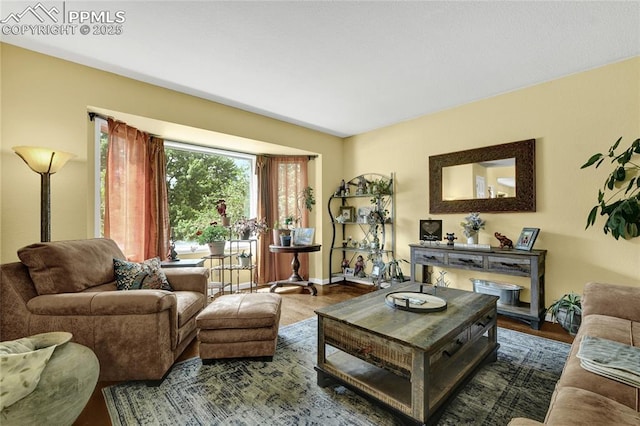 35 Lowick Dr, Colorado Springs, CO 80906 - living area with wood finished floors and baseboards