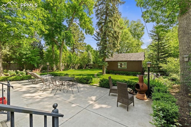 13 2nd St, Colorado Springs, CO 80906 - view of patio featuring outdoor dining space