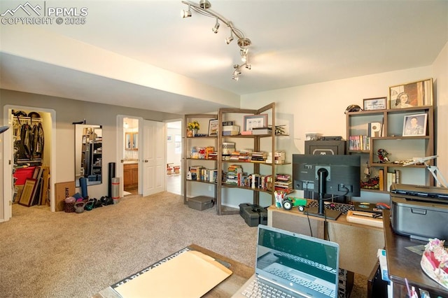 7544 Lake Ave, Fountain, CO 80817 - carpeted office space featuring track lighting