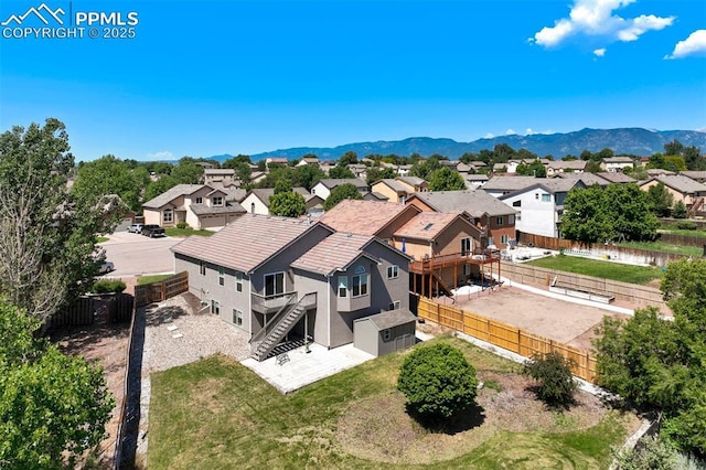 7544 Lake Ave, Fountain, CO 80817 - aerial view of residential area featuring mountains