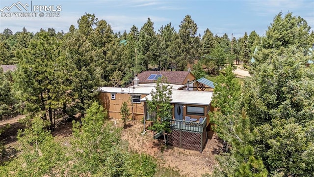 269 Evergreen Rd, Woodland Park, CO 80863 - view of subject property with a heavily wooded area