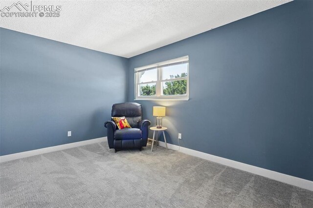 4603 Bella Dr, Colorado Springs, CO 80918 - sitting room with carpet flooring and a textured ceiling