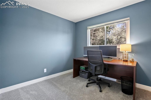 4603 Bella Dr, Colorado Springs, CO 80918 - carpeted home office featuring baseboards
