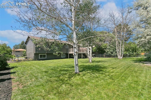 4603 Bella Dr, Colorado Springs, CO 80918 - view of yard with a deck