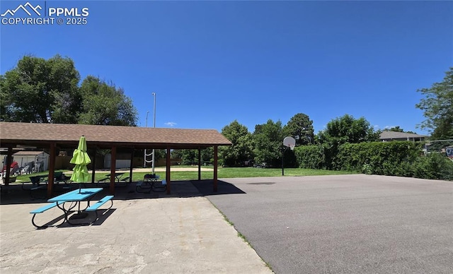 4603 Bella Dr, Colorado Springs, CO 80918 - view of property's community with a gazebo and a lawn