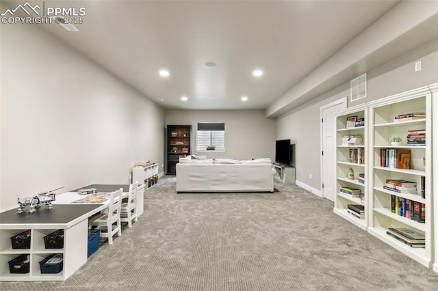 6792 David Anthony Ct, Colorado Springs, CO 80922 - carpeted living room with recessed lighting and baseboards