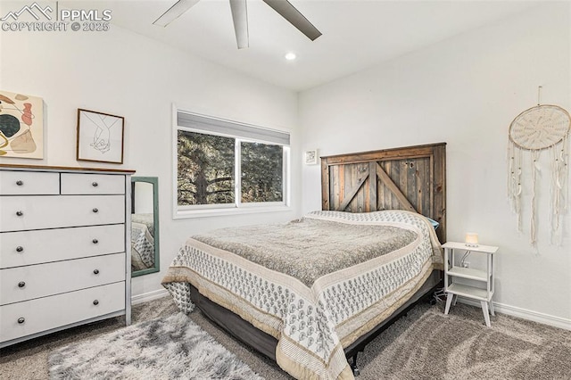 17870 New London Rd, Monument, CO 80132 - carpeted bedroom with a ceiling fan and recessed lighting