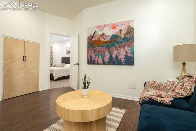 17870 New London Rd, Monument, CO 80132 - living area featuring wood finished floors and baseboards