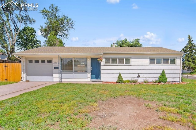 4703 N Weber St, Colorado Springs, CO 80907 - ranch-style home featuring a garage and concrete driveway