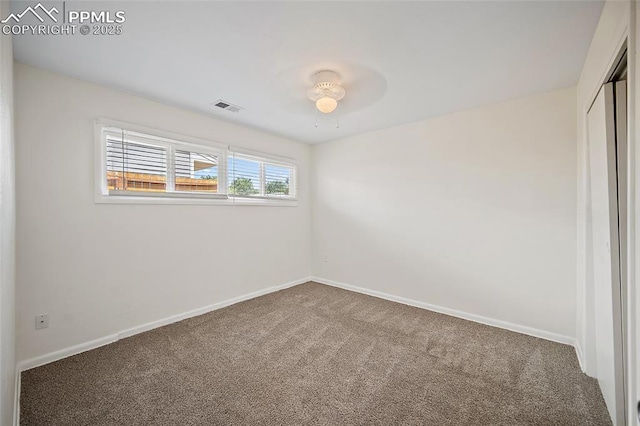 4703 N Weber St, Colorado Springs, CO 80907 - carpeted empty room featuring baseboards and a ceiling fan