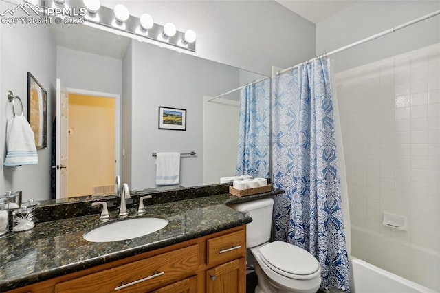 968 Samuel Pt, Colorado Springs, CO 80906 - full bathroom with vanity and shower / bath combination with curtain