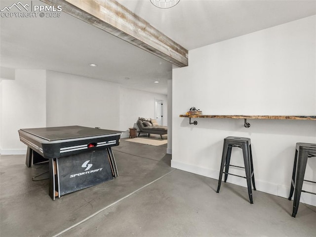 1205 N Picketwire Ln, Pueblo West, CO 81007 - recreation room featuring finished concrete flooring and recessed lighting
