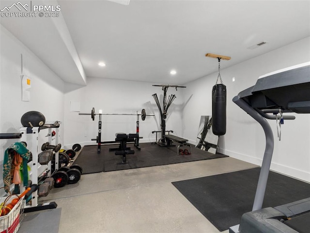 1205 N Picketwire Ln, Pueblo West, CO 81007 - exercise room with recessed lighting and baseboards