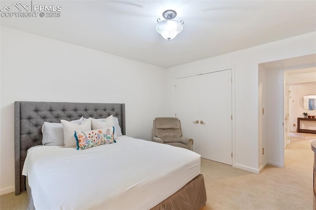 155 Grayson Ct, Colorado Springs, CO 80906 - bedroom featuring light colored carpet and a closet