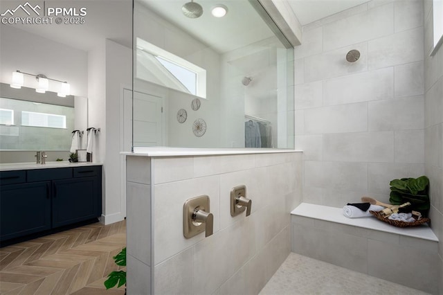 17226 Alsike Clover Ct, Monument, CO 80132 - full bath with a walk in shower and vanity