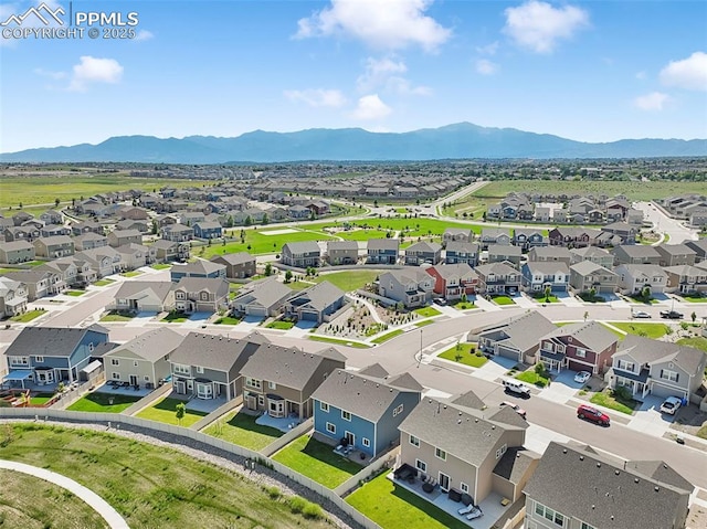 4631 Zircon Dr, Colorado Springs, CO 80938 - aerial view of residential area featuring mountains