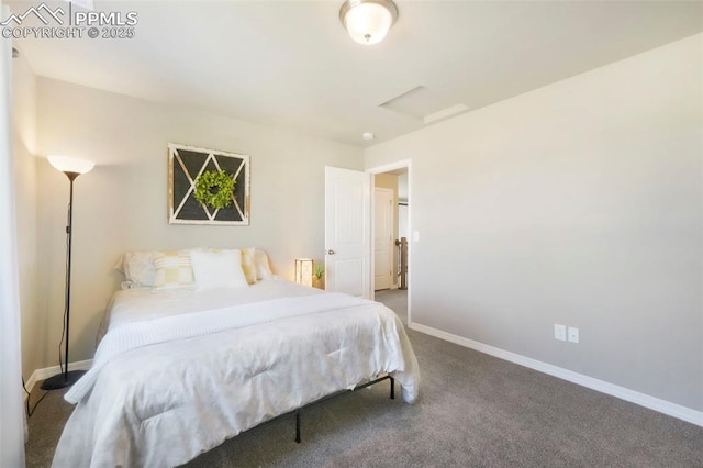 4631 Zircon Dr, Colorado Springs, CO 80938 - carpeted bedroom featuring attic access and baseboards
