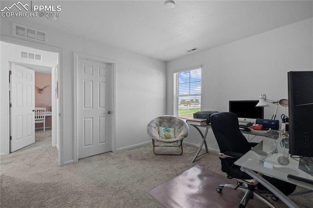 6131 Vickie Ln, Colorado Springs, CO 80923 - home office featuring carpet floors and baseboards