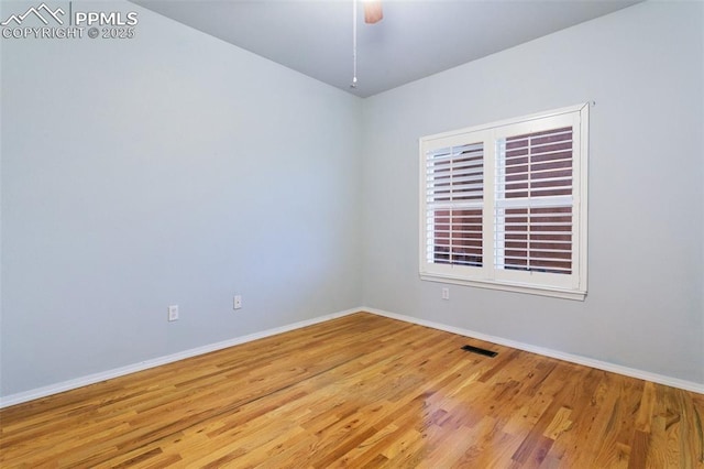 10489 Cedar Breaks Dr, Peyton, CO 80831 - unfurnished room featuring wood finished floors and a ceiling fan
