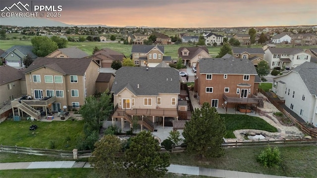10489 Cedar Breaks Dr, Peyton, CO 80831 - aerial view at dusk of a residential view
