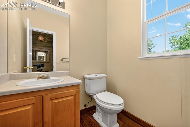 3035 Cascade Falls Pt, Colorado Springs, CO 80922 - bathroom with vanity and wood finished floors