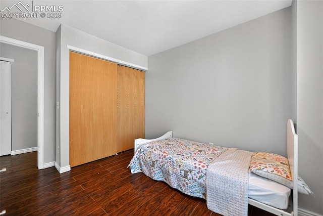 3035 Cascade Falls Pt, Colorado Springs, CO 80922 - bedroom with a closet and wood finished floors
