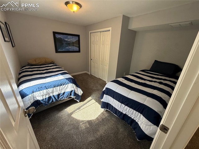 5926 Wisteria Dr, Colorado Springs, CO 80919 - bedroom with carpet floors and a closet