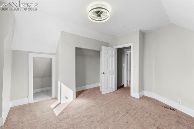 109 S 24th St, Colorado Springs, CO 80904 - unfurnished bedroom featuring lofted ceiling, carpet floors, and a closet