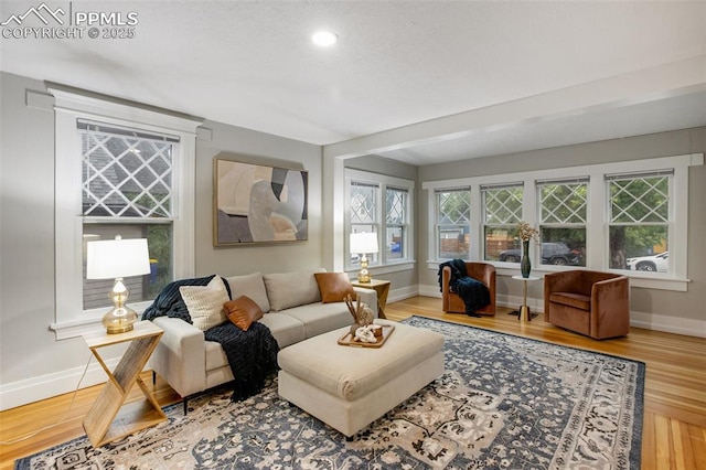 122 E Jefferson St, Colorado Springs, CO 80907 - living area with wood finished floors and recessed lighting