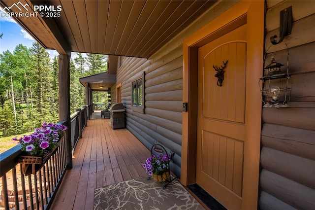 101 Daniwood Grv, Florissant, CO 80816 - view of wooden deck