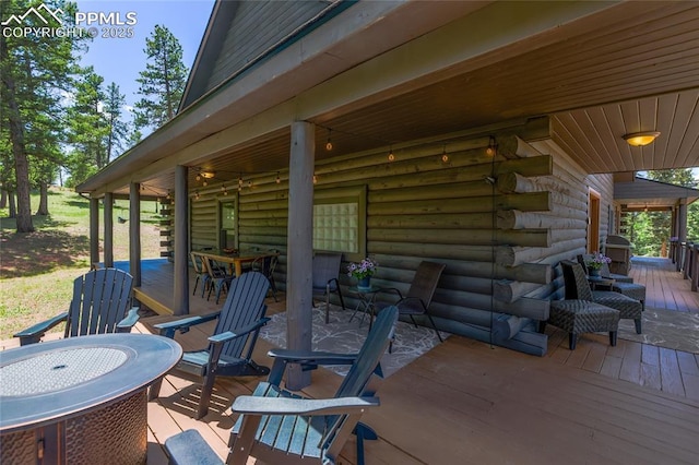 101 Daniwood Grv, Florissant, CO 80816 - view of wooden terrace