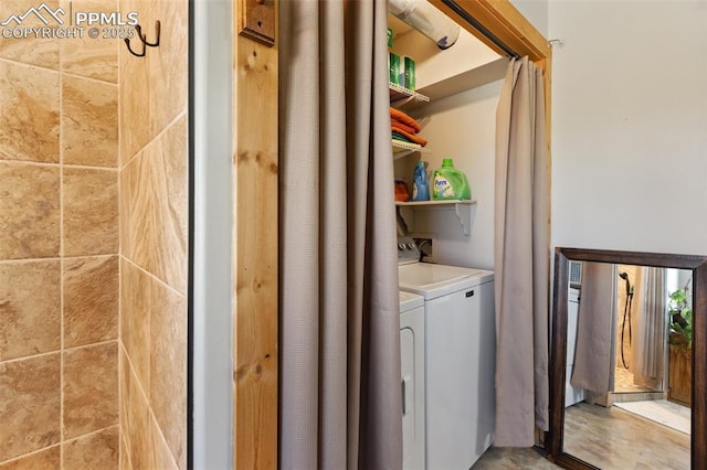 47 Red Cloud Rd, Woodland Park, CO 80863 - washroom featuring independent washer and dryer