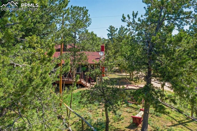 47 Red Cloud Rd, Woodland Park, CO 80863 - view of yard featuring a deck