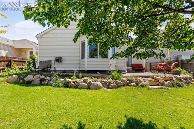 6534 Harvey Ln, Colorado Springs, CO 80923 - view of yard with a patio area