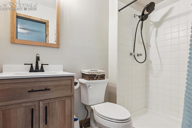2722 Front Royal Dr, Colorado Springs, CO 80919 - bathroom with vanity and tiled shower