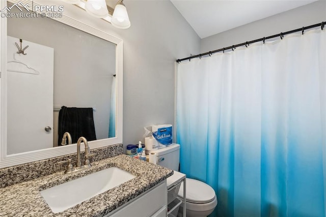609 Wheat Field Rd, Fountain, CO 80817 - bathroom featuring vanity and a shower with shower curtain