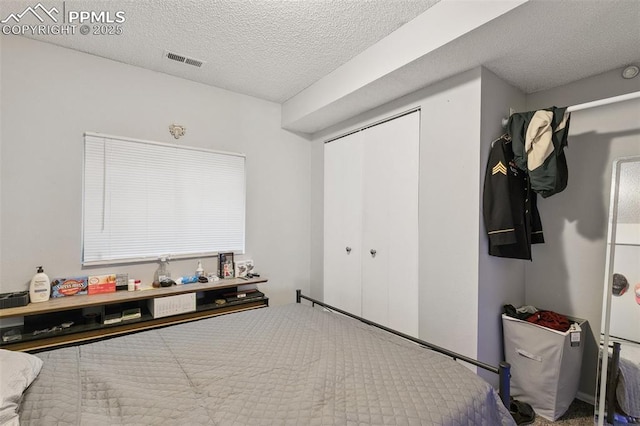 609 Wheat Field Rd, Fountain, CO 80817 - bedroom featuring a textured ceiling and a closet