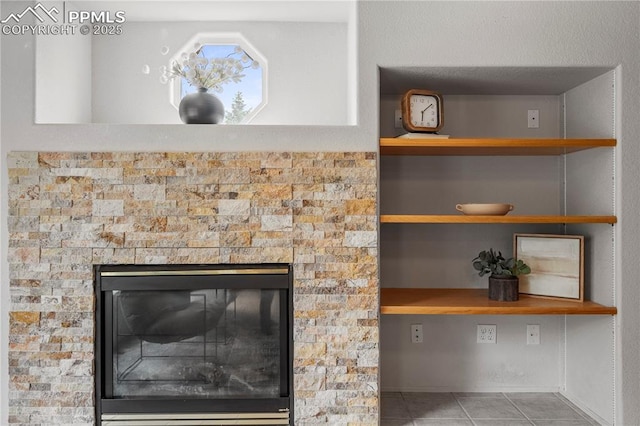 1410 Almagre Peak Dr, Colorado Springs, CO 80921 - detailed view of a stone fireplace