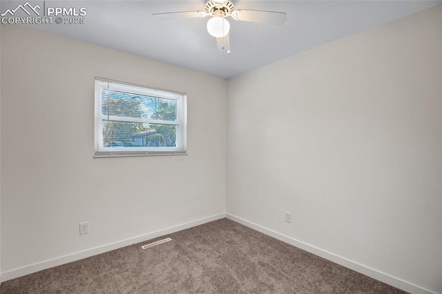 2075 Pepperwood Dr, Colorado Springs, CO 80910 - carpeted spare room with baseboards and ceiling fan