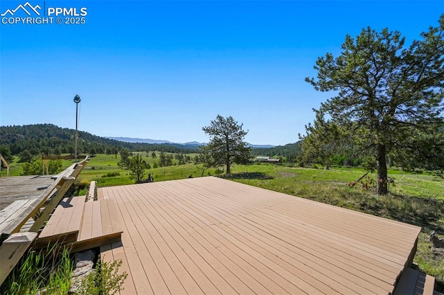 332 Valley Cir, Guffey, CO 80816 - deck with a mountain view