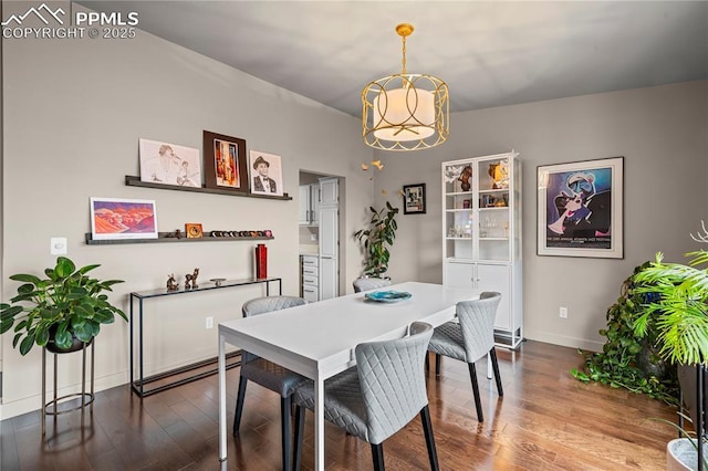 910 Fontmore Rd Unit D, Colorado Springs, CO 80904 - dining area featuring wood finished floors and a chandelier