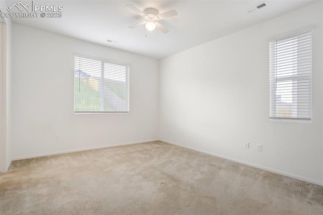 4887 Wolf Moon Dr, Colorado Springs, CO 80911 - carpeted empty room featuring a ceiling fan and baseboards