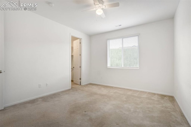 4887 Wolf Moon Dr, Colorado Springs, CO 80911 - carpeted spare room featuring ceiling fan and a smoke detector