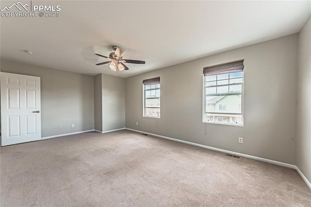 2513 Gilpin Ave, Colorado Springs, CO 80910 - unfurnished room with ceiling fan, healthy amount of natural light, and carpet flooring