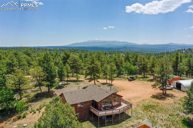 517 Drees Dr, Florissant, CO 80816 - aerial view of property and surrounding area featuring a mountainous background