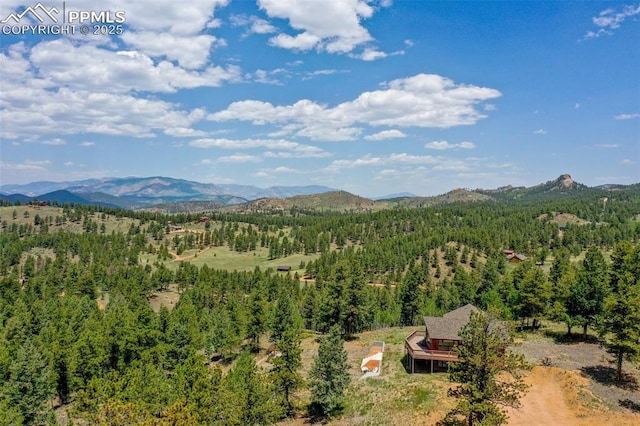 517 Drees Dr, Florissant, CO 80816 - mountain view featuring a forest