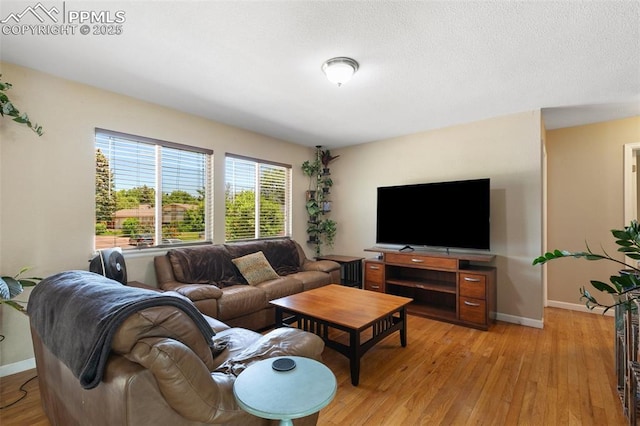 614 Bickley St, Colorado Springs, CO 80911 - living room featuring light wood finished floors and baseboards