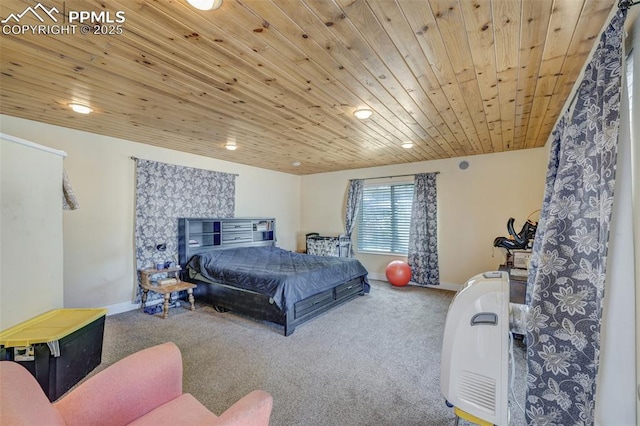 414 Griffin Ave, Canon City, CO 81212 - carpeted bedroom with wooden ceiling and baseboards